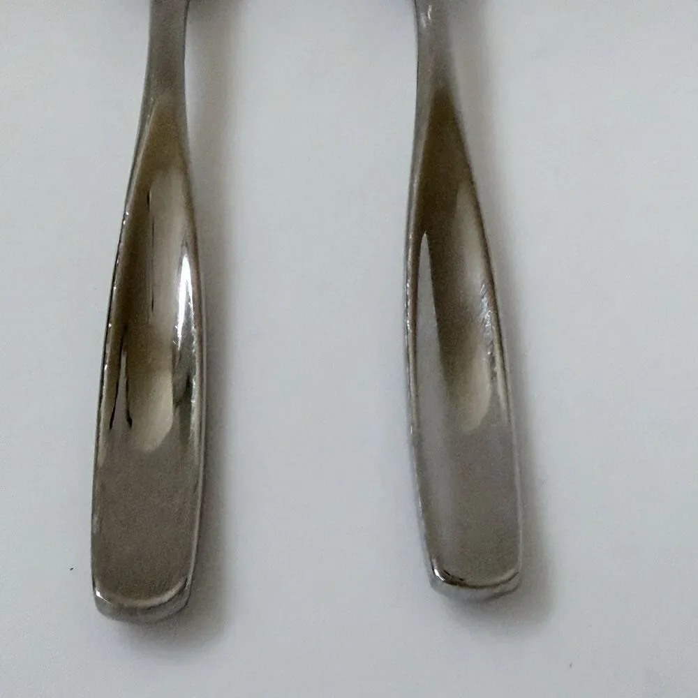 2pc Gourmet Settings Vault Demitasse Spoons 5 1/8” Stainless-Glossy